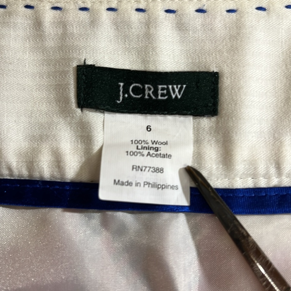 J. Crew Plaid Wool A-line Mini Skirt Size 6 - Picture 2 of 7